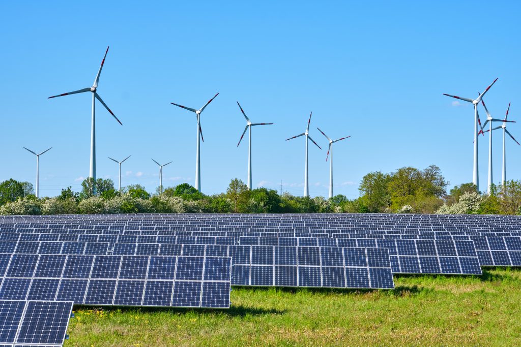 Windräder als erneuerbare Energoe