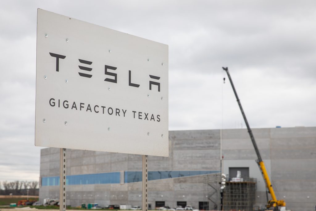 Blick auf die Tesla Gigafactory in Texas